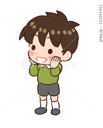 ときめく子どものイラスト 111052451