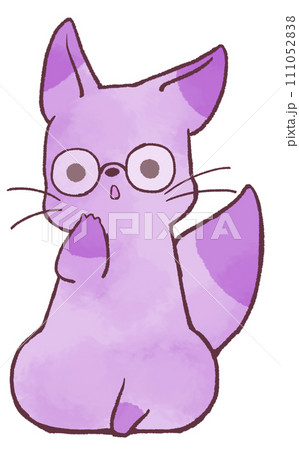 眼鏡をかけたキツネ（紫色） 111052838