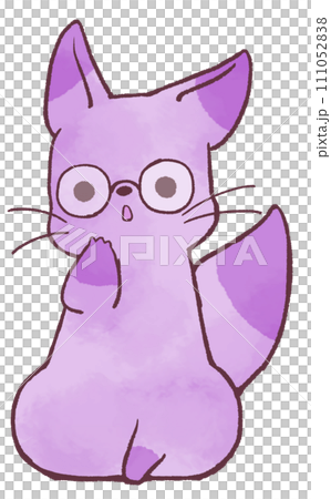 眼鏡をかけたキツネ（紫色） 111052838