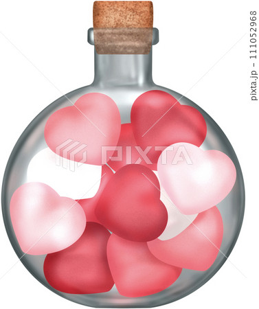 heart in bottle glass, for love every day 111052968