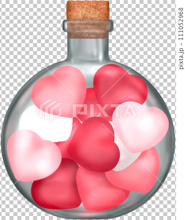heart in bottle glass, for love every day 111052968
