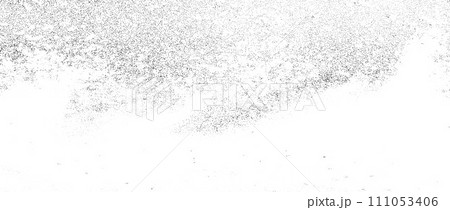 Splattered grain grunge texture. Dirty stipple noise background. Dotted halftone textured overlay. Sand dust grit distressed wallpaper. Black scattered dot backdrop for poster, banner, overlay. Vector Splattered grain grunge texture. Dirty stipple noise background. Dotted halftone textured overlay. Sand dust grit distressed wallpaper. Black scattered dot backdrop for poster, banner, overlay. Vector 111053406