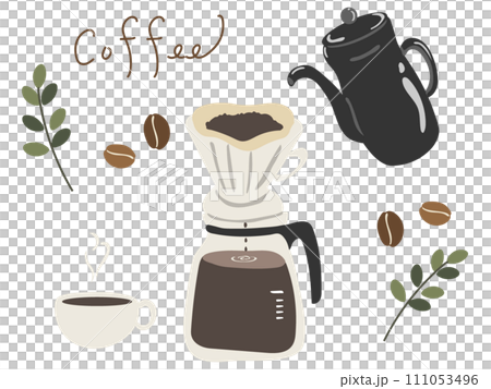 Illustration of drip coffee 111053496