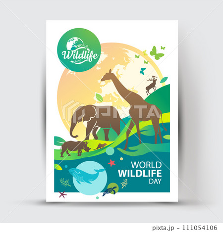 World Wildlife Day Logo design template, March 3 World Wildlife Day Logo design template, March 3 111054106