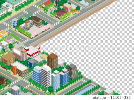 街並みの立体図. 都市の景観. 街並みの立体図. 都市の景観. 111054356