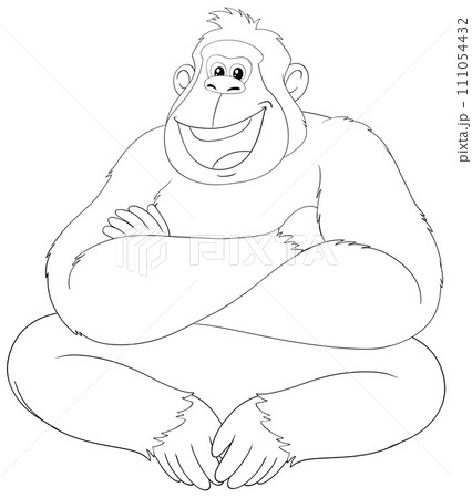Cheerful Gorilla Vector Illustration Cheerful Gorilla Vector Illustration 111054432