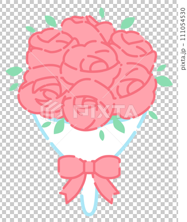 一束紅玫瑰的插圖 111054530