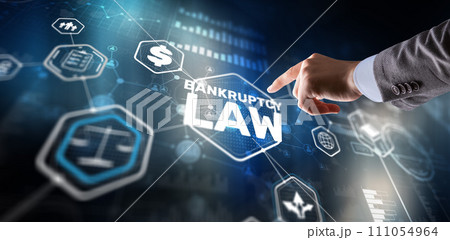 Judicial decision lawyer business concept. Bankruptcy law concept 111054964