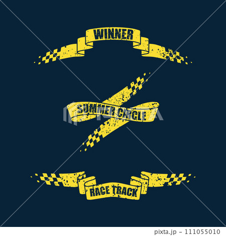 Sport checkered grunge flags yellow Sport checkered grunge flags yellow 111055010