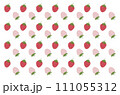 いちごのパターンの壁紙レトロ 111055312