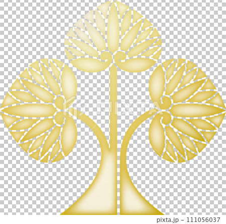 Family crest: Aoi standing to the right [gold] 111056037
