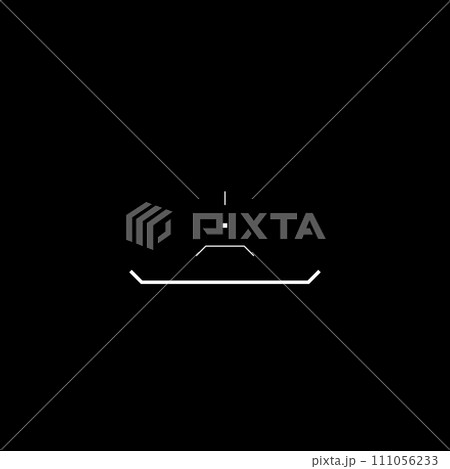 Cyberpunk target, HUD aim, tech digital sight 111056233