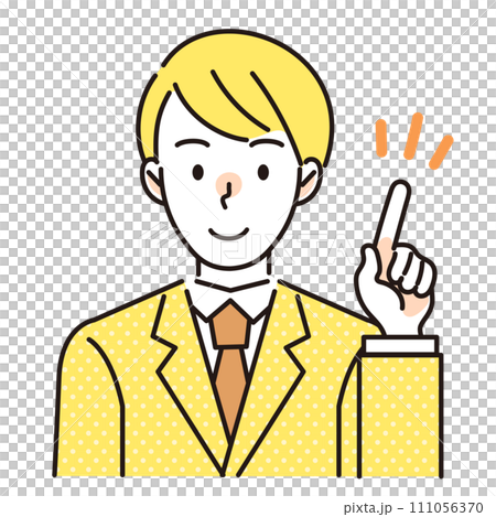 Male office worker businessman pointing to a point Male office worker businessman pointing to a point 111056370