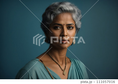 Graceful Legacy: Portrait of an Indian Lady in Her 70s Graceful Legacy: Portrait of an Indian Lady in Her 70s 111057016