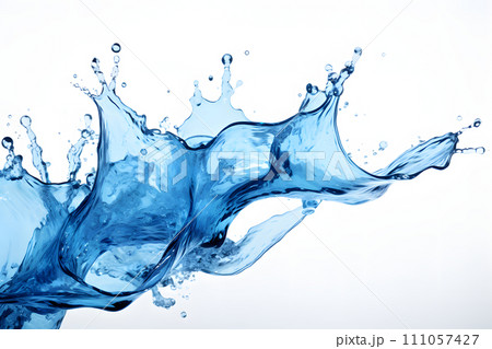 Blue water wave isolated on white background Blue water wave isolated on white background 111057427
