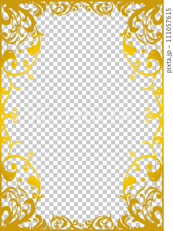 ゴシック調フレーム。西洋風額縁。（A4縦） 111057615