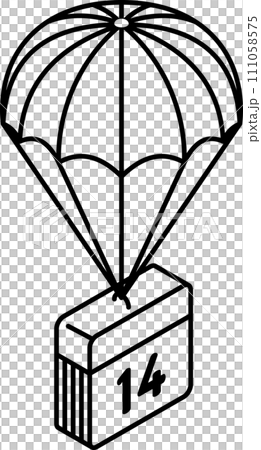 calendar parachute isometric Line icon calendar parachute isometric Line icon 111058575