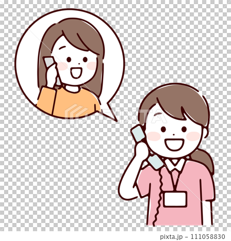 與工作人員通電話的女人 111058830