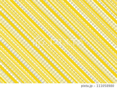 ランダムな濃淡単色ストライプのシームレス背景ななめ_黄色 ランダムな濃淡単色ストライプのシームレス背景ななめ_黄色 111058980
