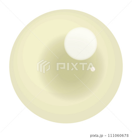 金色パールのイラスト素材　一粒の真珠　ベクター 111060678