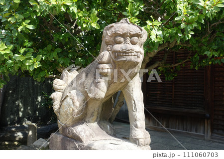 菅大臣神社の手招き狛犬（京都） 111060703