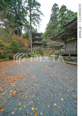 棡山 明通寺 国宝の本堂と三重塔 棡山 明通寺 国宝の本堂と三重塔 111060834