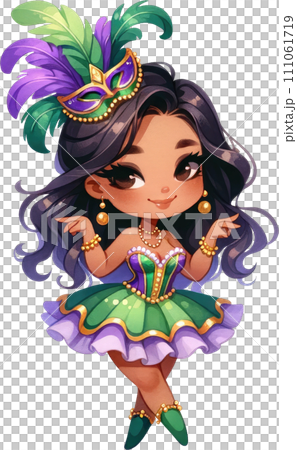 Mardi Gras costumes people at Carnival 111061719