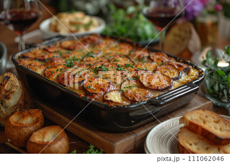 Casserole with eggplants and minced meat. Casserole with eggplants and minced meat. 111062046