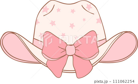 Coquette Cowgirl hat with pink ribbon bow Coquette Cowgirl hat with pink ribbon bow 111062254