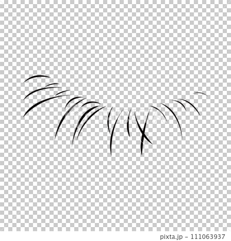 睫毛　エクステンション　つけまつげのベクターイラスト 111063937