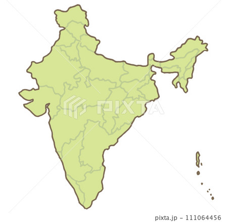 インドの地図 アンダマン諸島(ベクターあり) インドの地図 アンダマン諸島(ベクターあり) 111064456