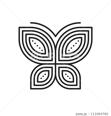 Abstract insect, butterfly graphic outline icon. Butterfly abstract icon, bug lineart pictogram or spring insect monochrome line vector print or pictogram. Animal contour tattoo Abstract insect, butterfly graphic outline icon. Butterfly abstract icon, bug lineart pictogram or spring insect monochrome line vector print or pictogram. Animal contour tattoo 111064760
