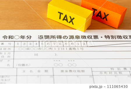 退職所得の源泉徴収票イメージ　退職給付制度　退職一時金 111065430