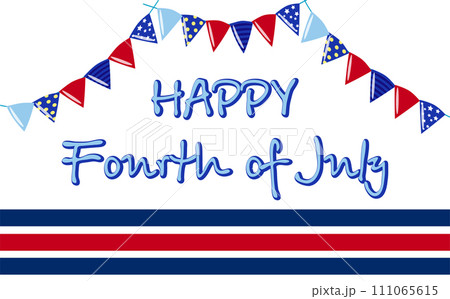 Happy Independence Day Banner USA, 4th of July, flag of USA. 111065615