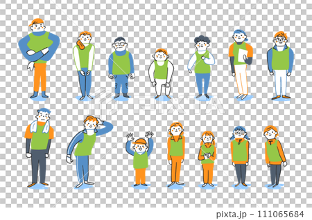 小学生からシニアまでのゼッケンまたはビブスをつけた人々 ボランティア セット イラスト素材 小学生からシニアまでのゼッケンまたはビブスをつけた人々 ボランティア セット イラスト素材 111065684
