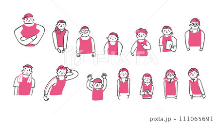 小学生からシニアまでのゼッケンまたはビブスをつけた人々 上半身 ボランティア セット イラスト素材 小学生からシニアまでのゼッケンまたはビブスをつけた人々 上半身 ボランティア セット イラスト素材 111065691