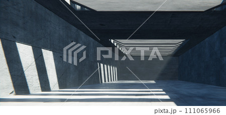 Futuristic concrete hallway, brutal architecture background Futuristic concrete hallway, brutal architecture background 111065966