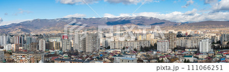 Residential area of Tbilisi, multi-storey buildings in Gldani and Mukhiani. Georgia Residential area of Tbilisi, multi-storey buildings in Gldani and Mukhiani. Georgia 111066251