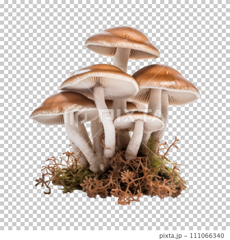 Poisonous mushroom isolated on white background Poisonous mushroom isolated on white background 111066340