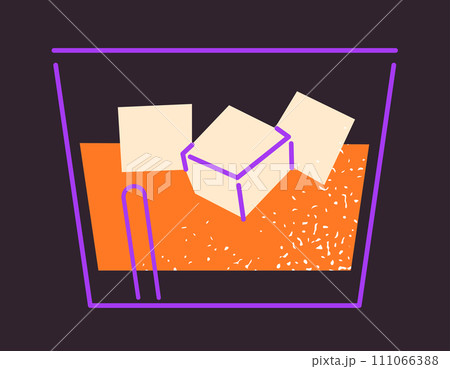 Cocktail glass drink vector illustration Cocktail glass drink vector illustration 111066388