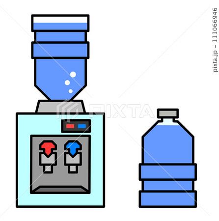 美味しいi飲料水やお湯が飲める便利なウォーターサーバーのイラスト 111066946