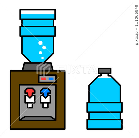 美味しいi飲料水やお湯が飲める便利なウォーターサーバーのイラスト 111066949