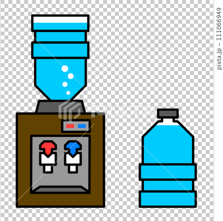 美味しいi飲料水やお湯が飲める便利なウォーターサーバーのイラスト 111066949