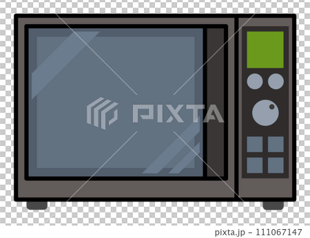 冷凍の食品を温めたり調理が出来るオーブン電子レンジのイラスト 111067147