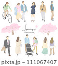 春の行き交う人々 111067407
