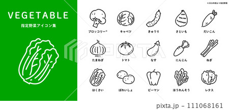 指定野菜15種のアイコン集 指定野菜15種のアイコン集 111068161