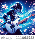 白いオーラを放つギター少女 111068582