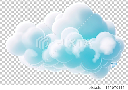 clean white cloud transparent backgrounds 3d style 111070111