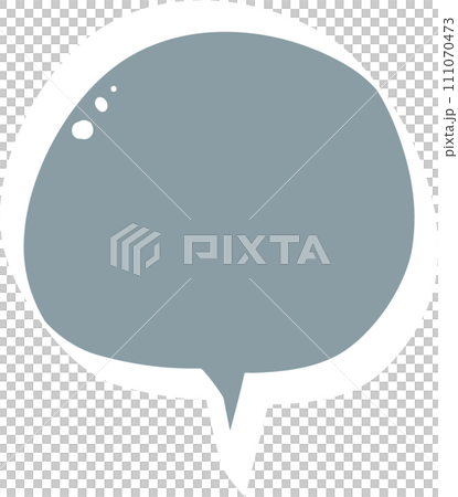 Colorful pastel blue color speech bubble balloon, icon sticker memo keyword planner text box banner, flat png transparent element design 111070473