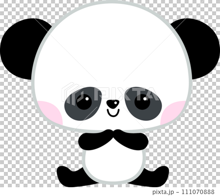 幼児向けのかわいいパンダのキャラクターイラスト 111070888